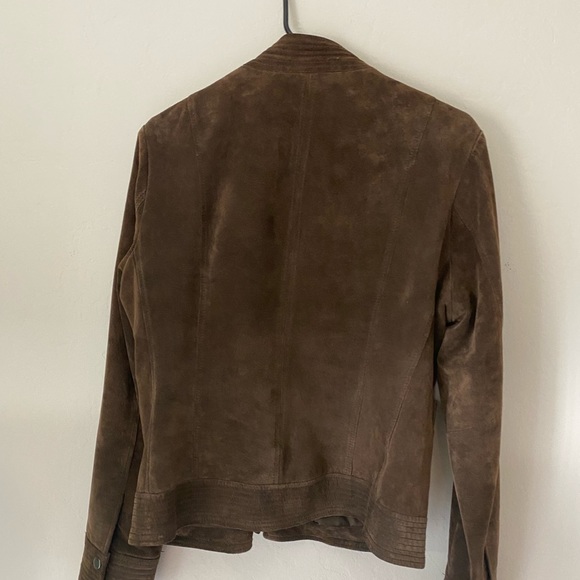 Calvin Klein Authentic Suede Moto Jacket size large - Picture 4 of 7